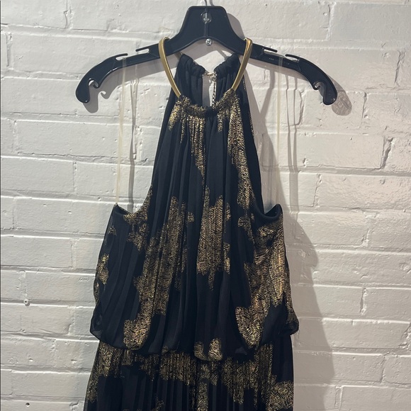 MSK Elegant Black and Gold Maxi Dress NWT - Picture 5 of 9